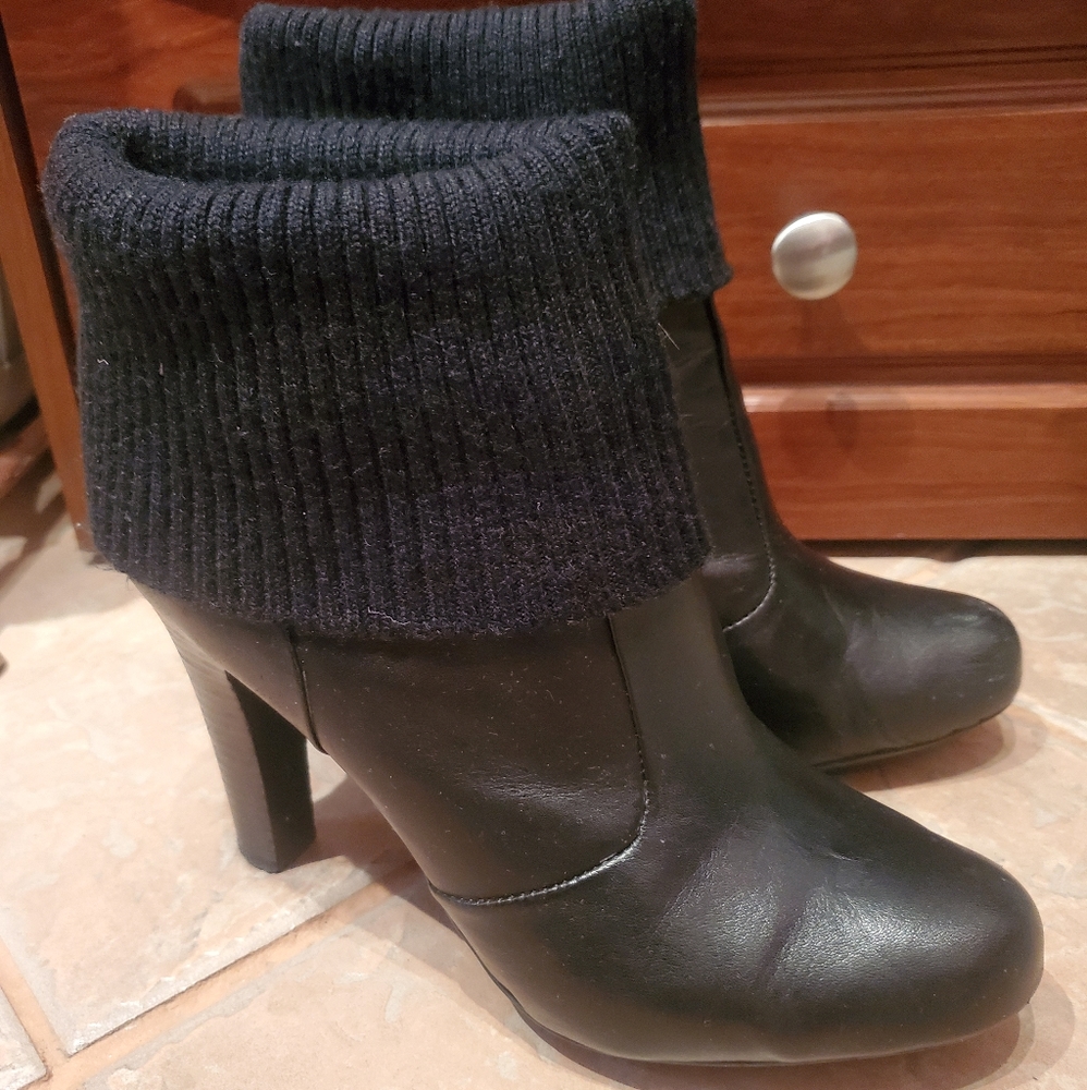 DKNY womens booties boots black shoe high heel 9.5